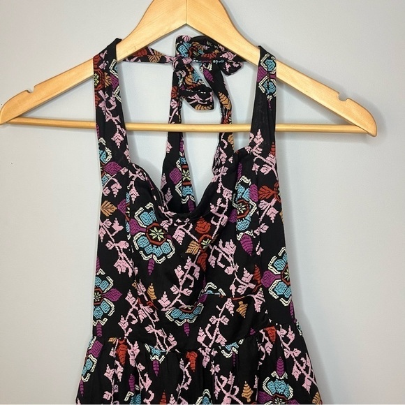 Anthropologie Edmé & Esyllte Primula Vintage Silhouette Halter Dress Size 0 - Picture 4 of 16